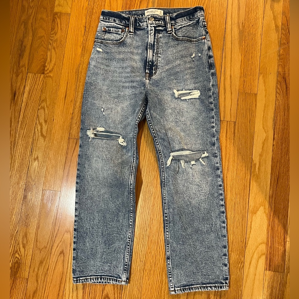 Abercrombie Women’s Ankle Straight High Rise Jeans